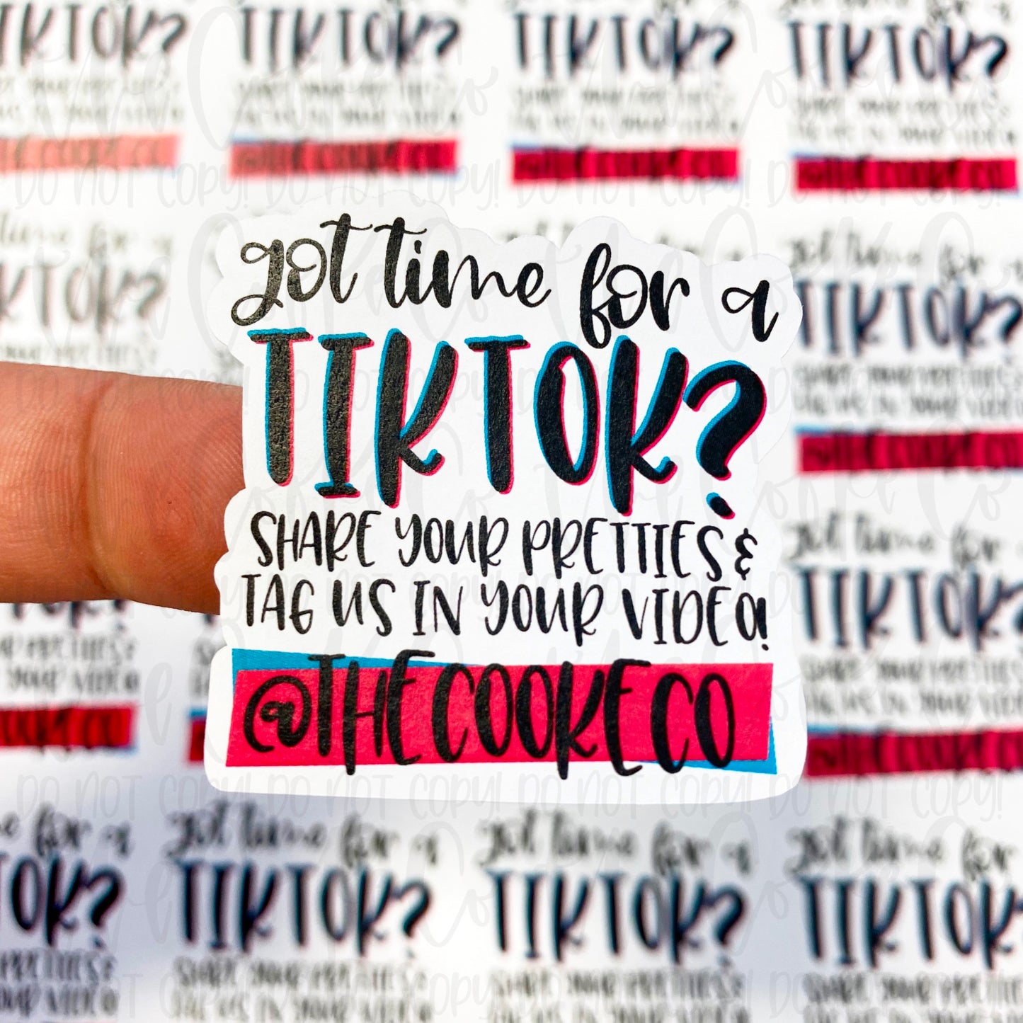 Customizable Packaging Stickers | #0033 - GOT TIME FOR A TIKTOK?!