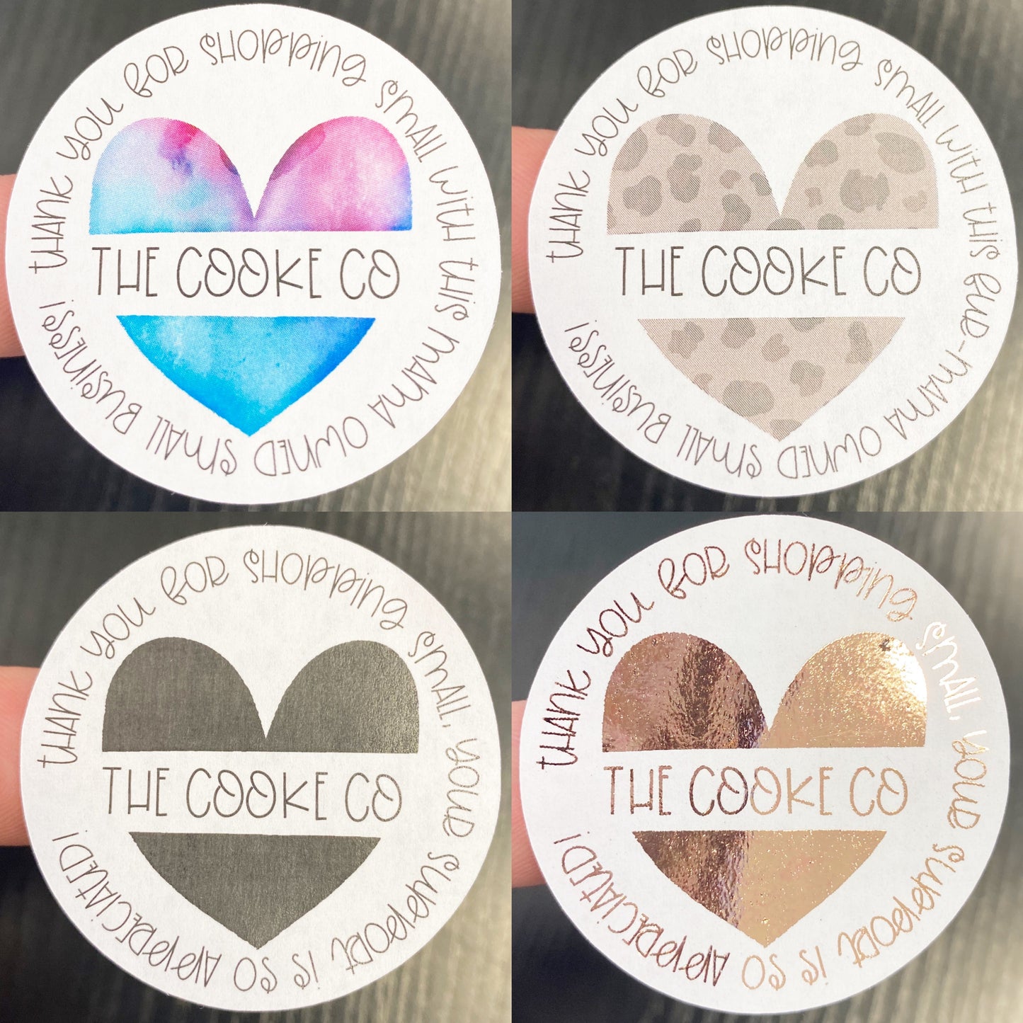 Customizable Packaging Stickers | #0029 - Heart Shopping Small