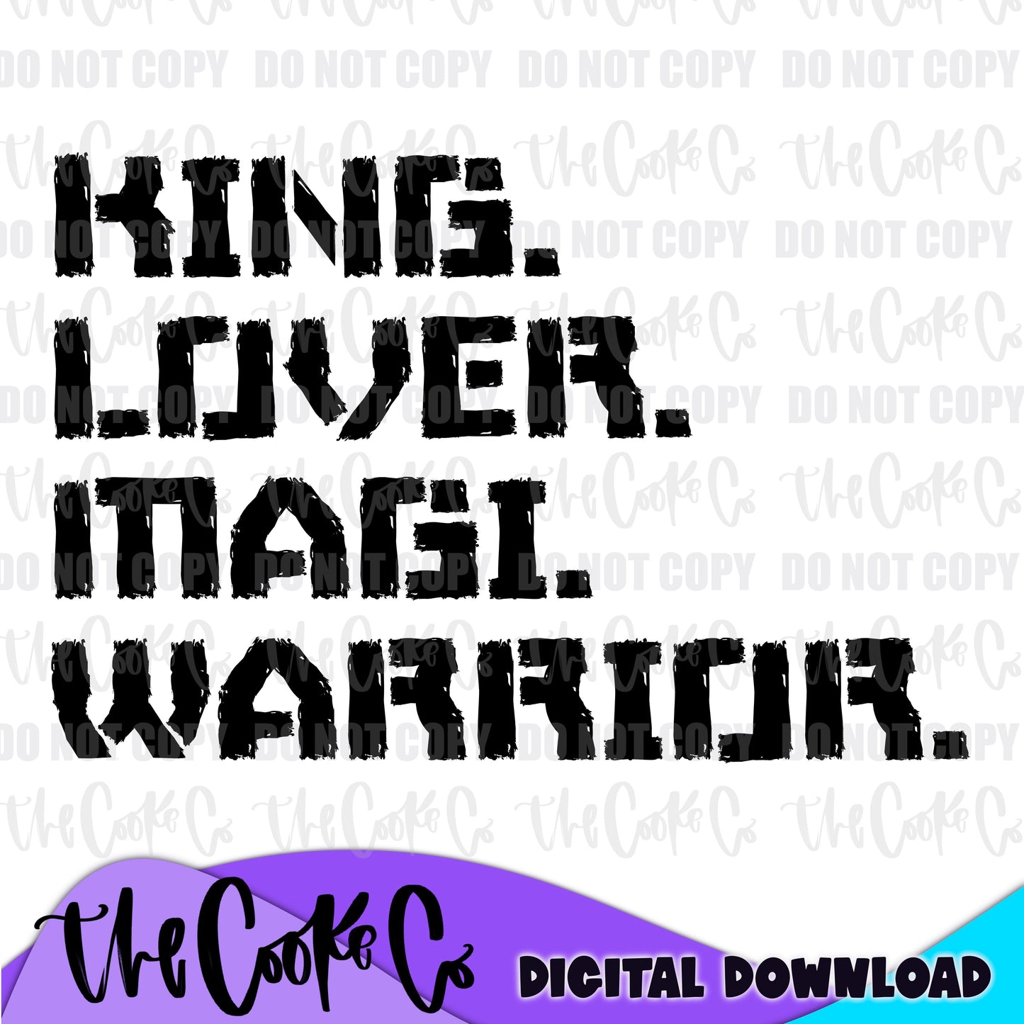 KING LOVER MAGI WARRIOR  | Digital Download | PNG