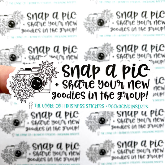 Customizable Packaging Stickers | #0027 - Snap a Pic!