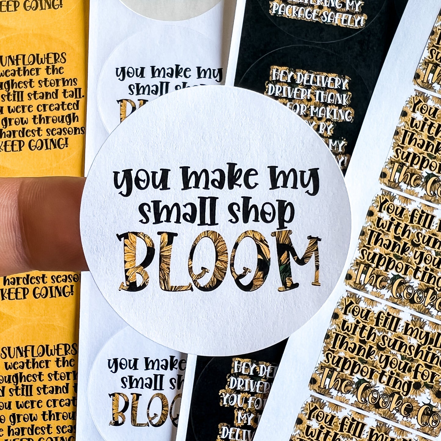 RTS Packaging Stickers | #RTS0212 - YOU MAKE MY SMALL SHOP BLOOM