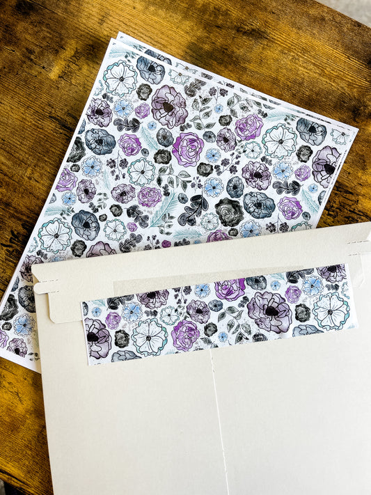 Packaging Stickers | #RTS0190 -  FLORAL PACKING STRIPS