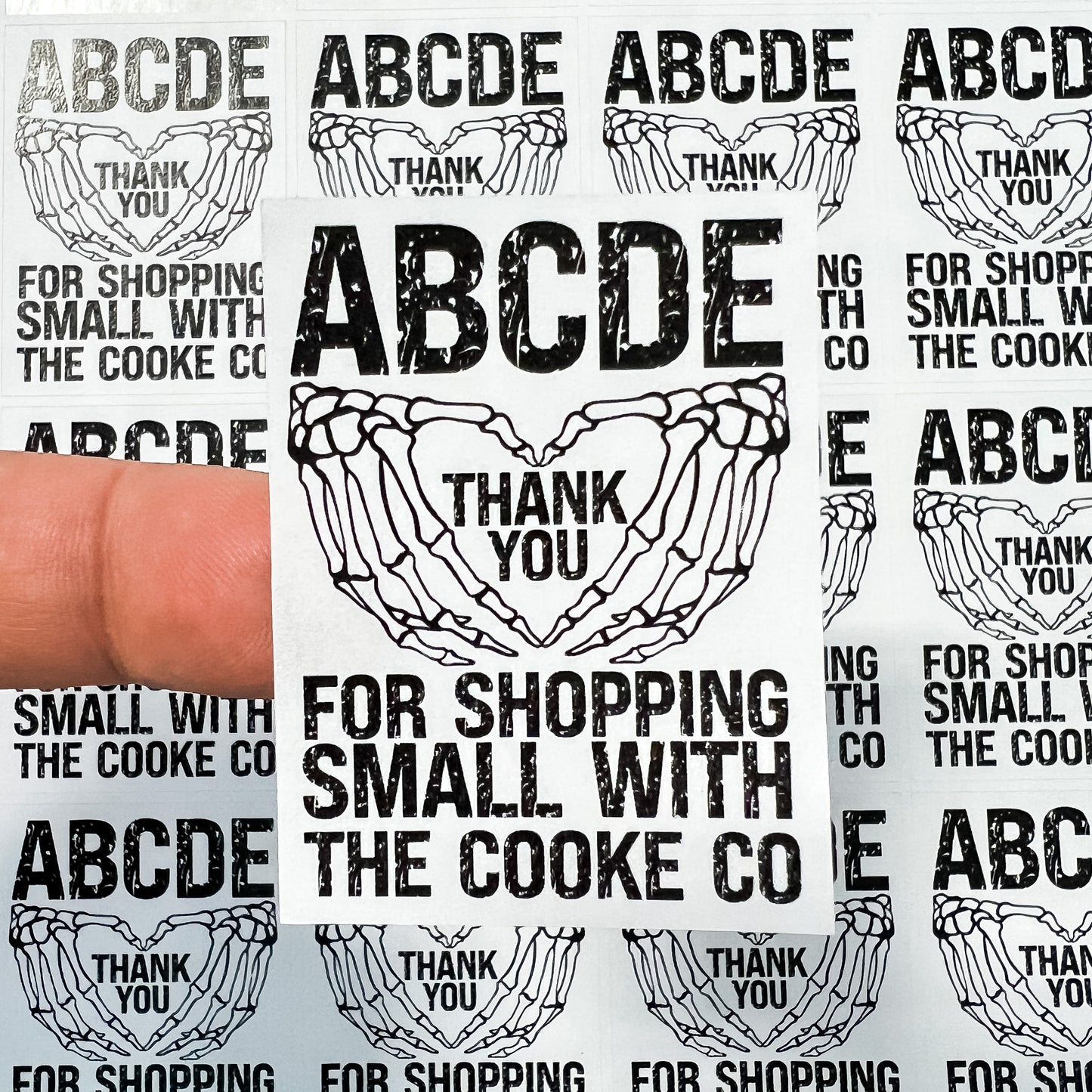 PTO Customizable Packaging Stickers | ABCDE...THANK YOU