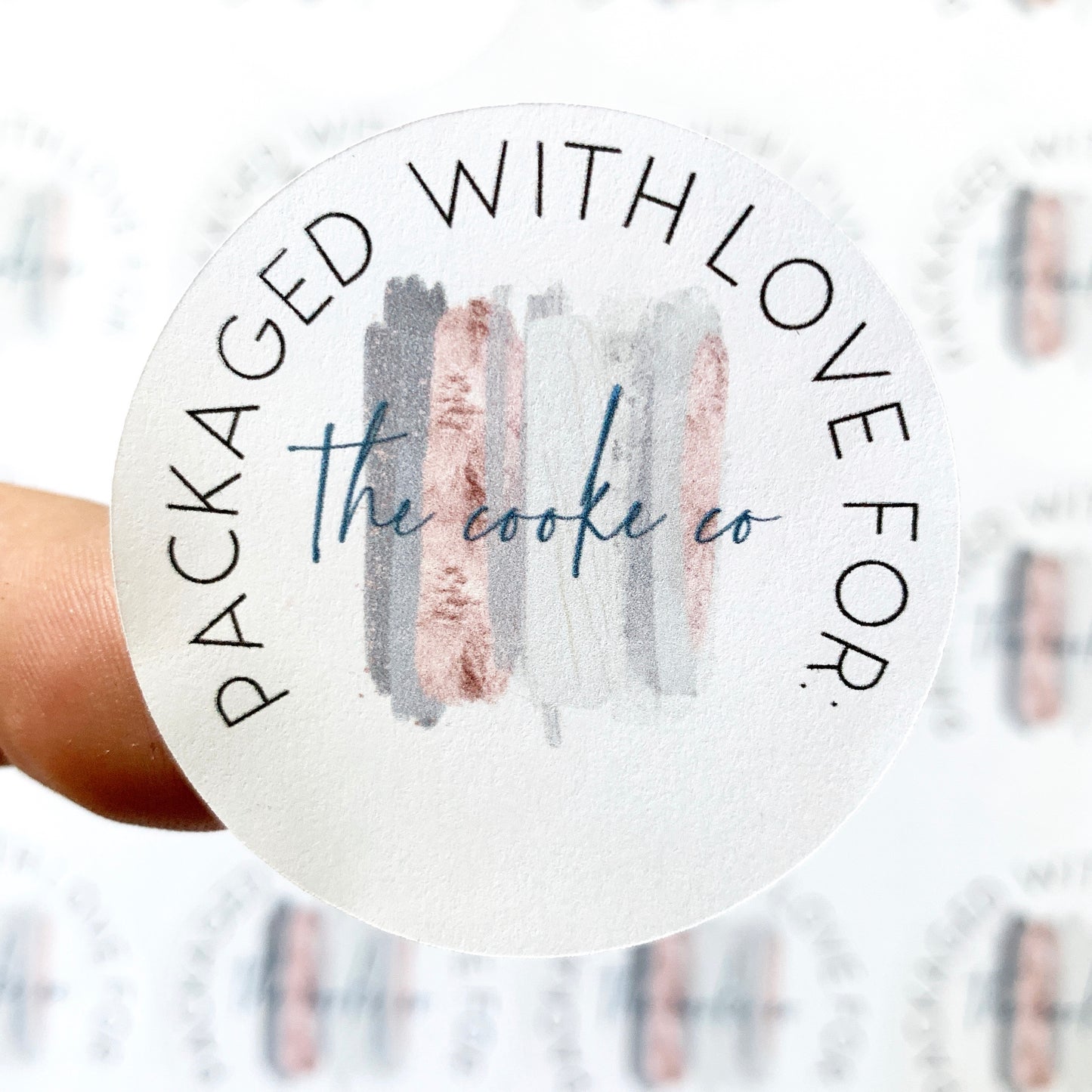 Custom Packaging Stickers | Customizable: #0010 - Packaged With Love For