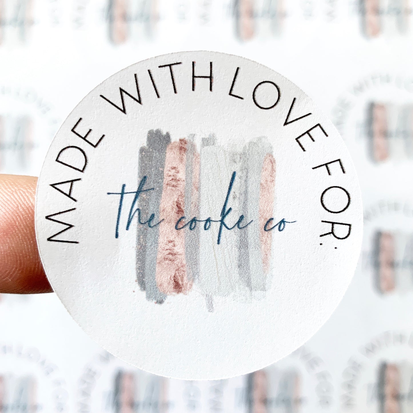 Custom Packaging Stickers | Customizable: #0014 - Made With Love For
