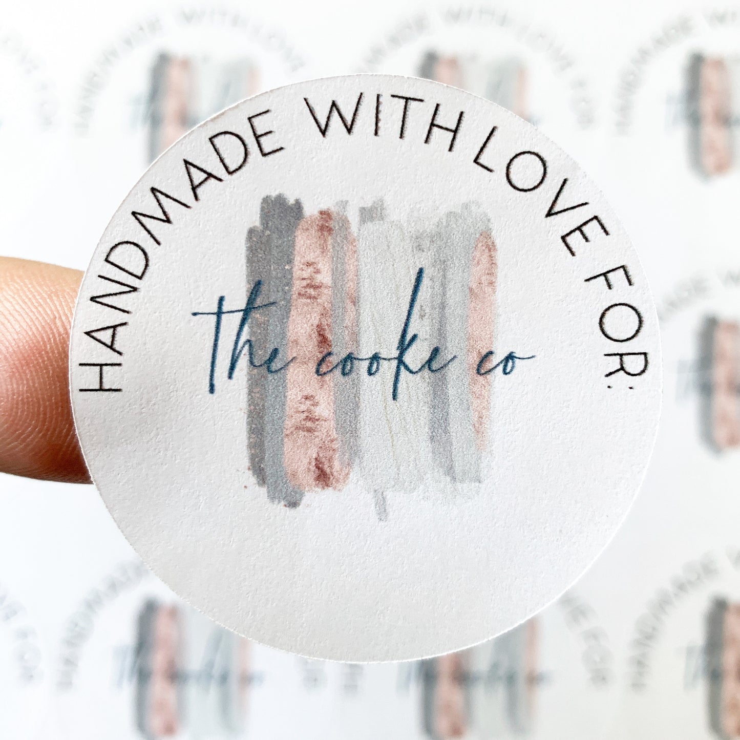 Custom Packaging Stickers | Customizable: #0011 - Handmade With Love For