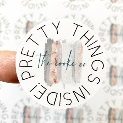Custom Packaging Stickers | Customizable: #0018 - Pretty Things Inside