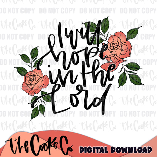 I WILL HOPE IN THE LORD | Digital Download | PNG