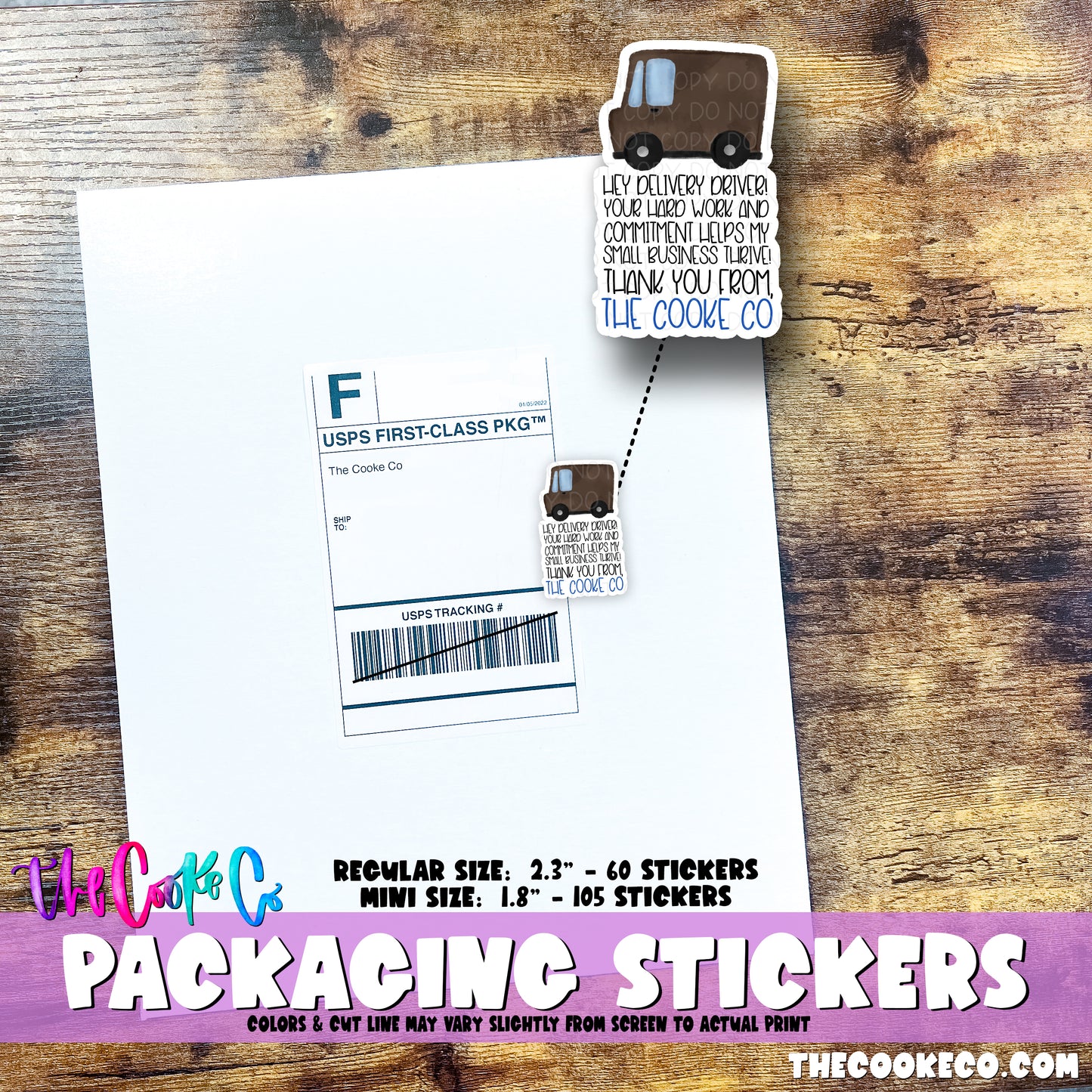 Customizable Packaging Stickers | #0040 - MAKES MY SMALL BUSINESS THRIVE - UPS