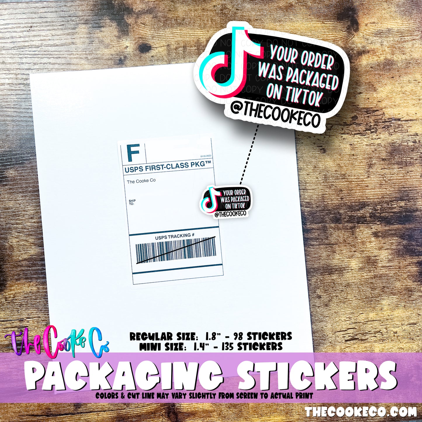 Customizable Packaging Stickers | #0047 - Packaged On TikTok