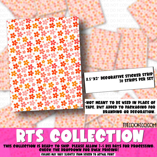 Packaging Stickers | RTS0129 - STRIPS FLOWERS