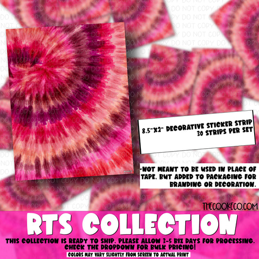 Packaging Stickers | RTS0134 - STRIPS TIE DYE PINKS