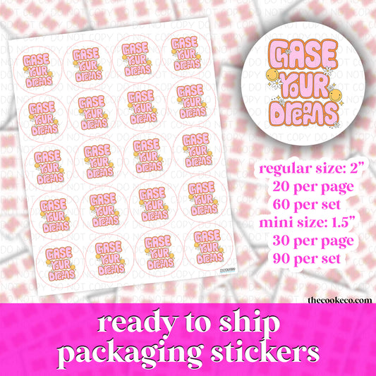 RTS PACKAGING STICKERS | #RTS0239 - CHASE YOUR DREAMS