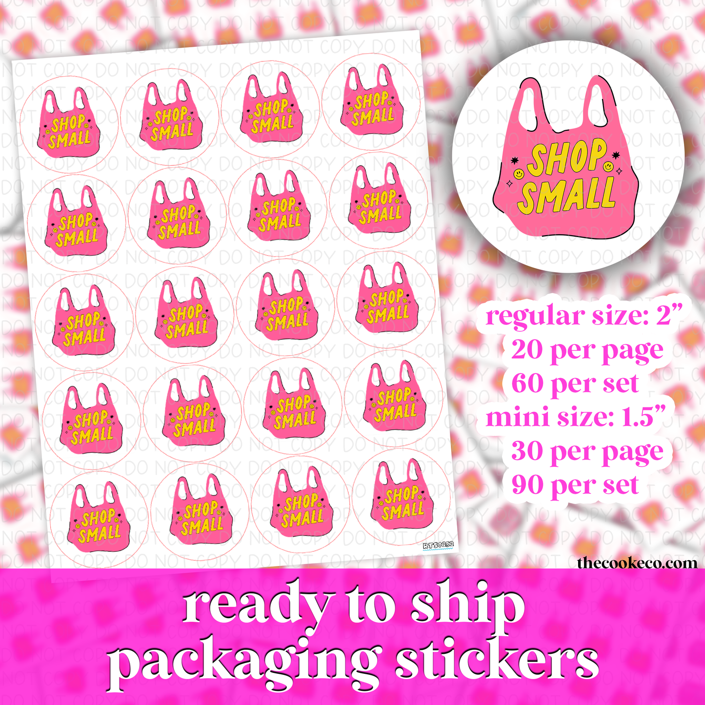 PACKAGING STICKERS | #RTS0252 - SHOP SMALL