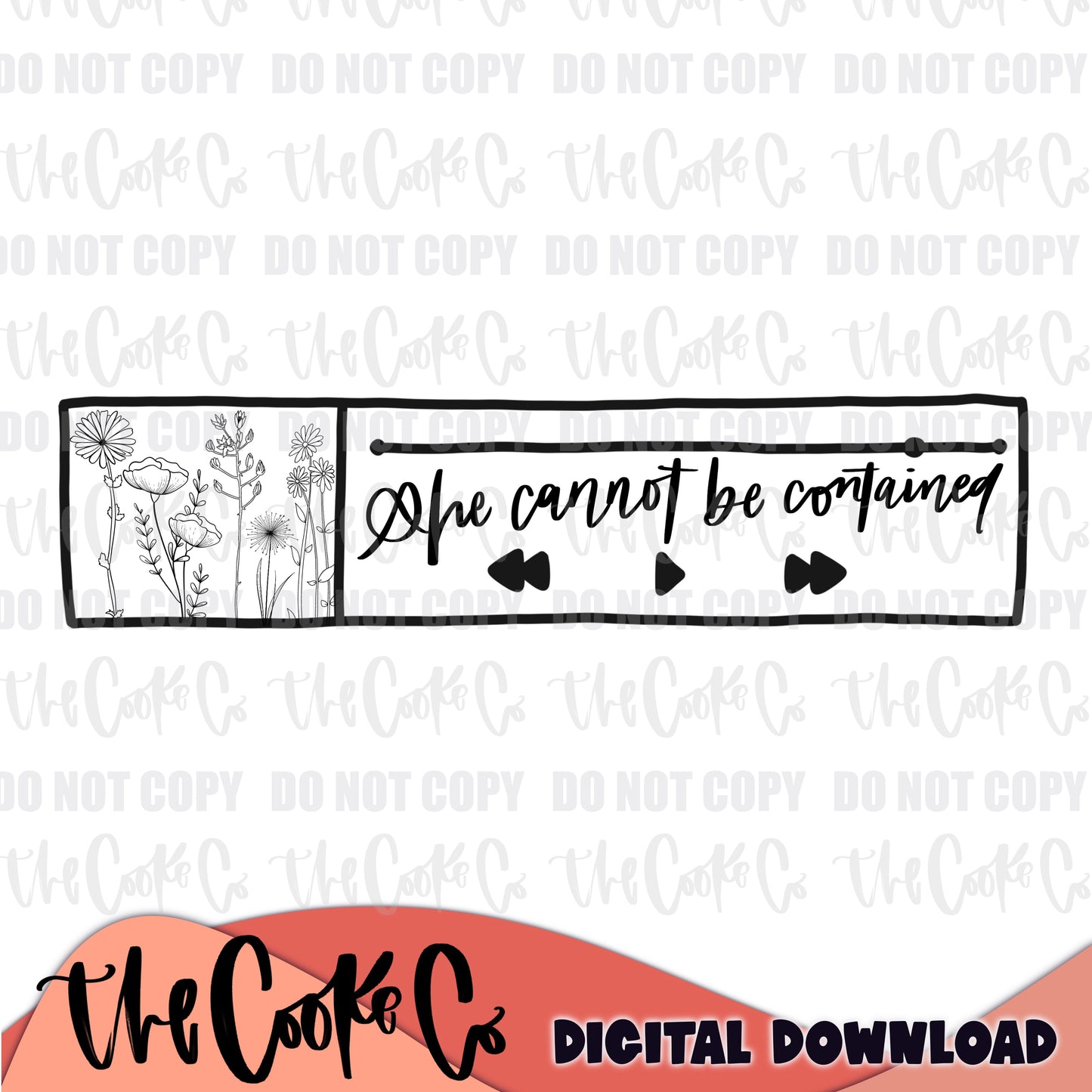 SHE CAN NOT BE CONTAINED | Digital Download | PNG
