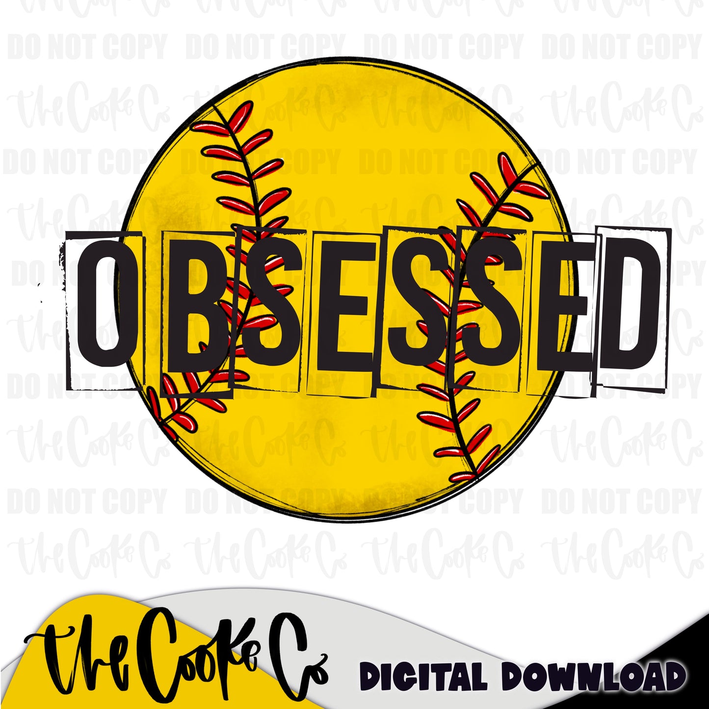 SOFTBALL OBSESSED | Digital Download | PNG