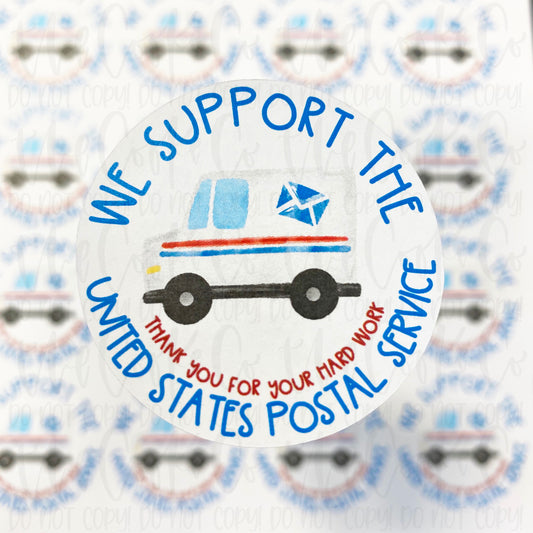 PTO Packaging Stickers | #C0386 - WE SUPPORT THE USPS