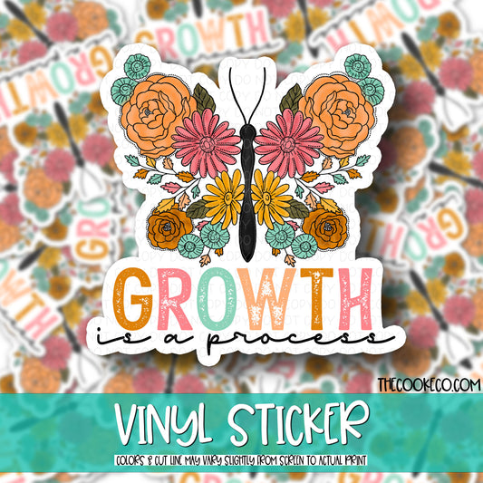 Vinyl Sticker | #V0360 - GROWTH IS A PROCESS