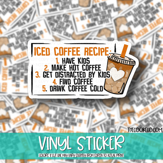 Vinyl Sticker | #V0538 - DRINK COFFEE COLD
