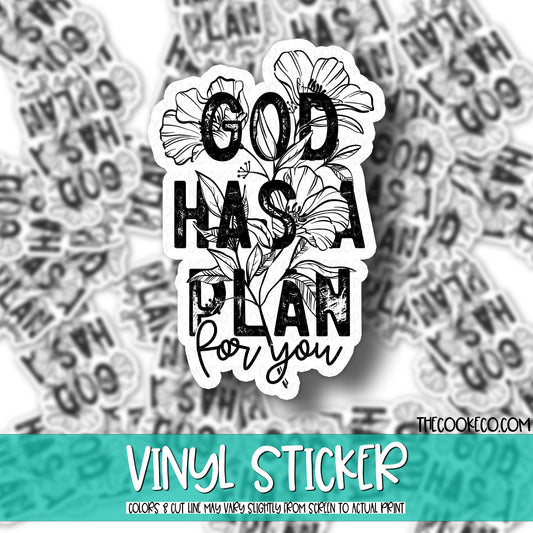Vinyl Sticker | #V0670 - GOD HAS A PLAN
