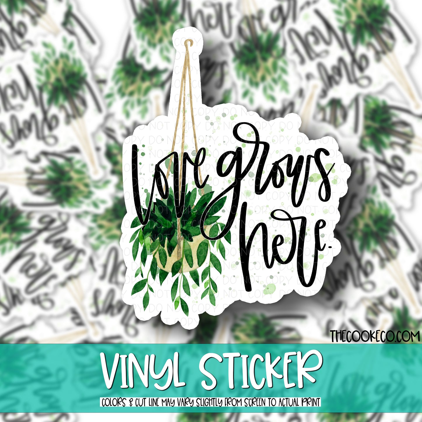 Vinyl Sticker | #V0696 - LOVE GROWS HERE