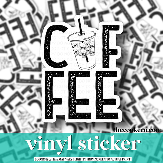 Vinyl Sticker | #V0758 - SKULL COFFEE