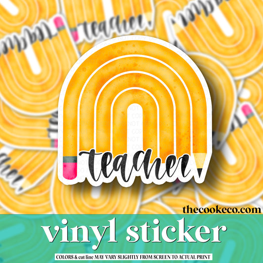 Vinyl Sticker | #V0772 - TEACHER RAINBOW