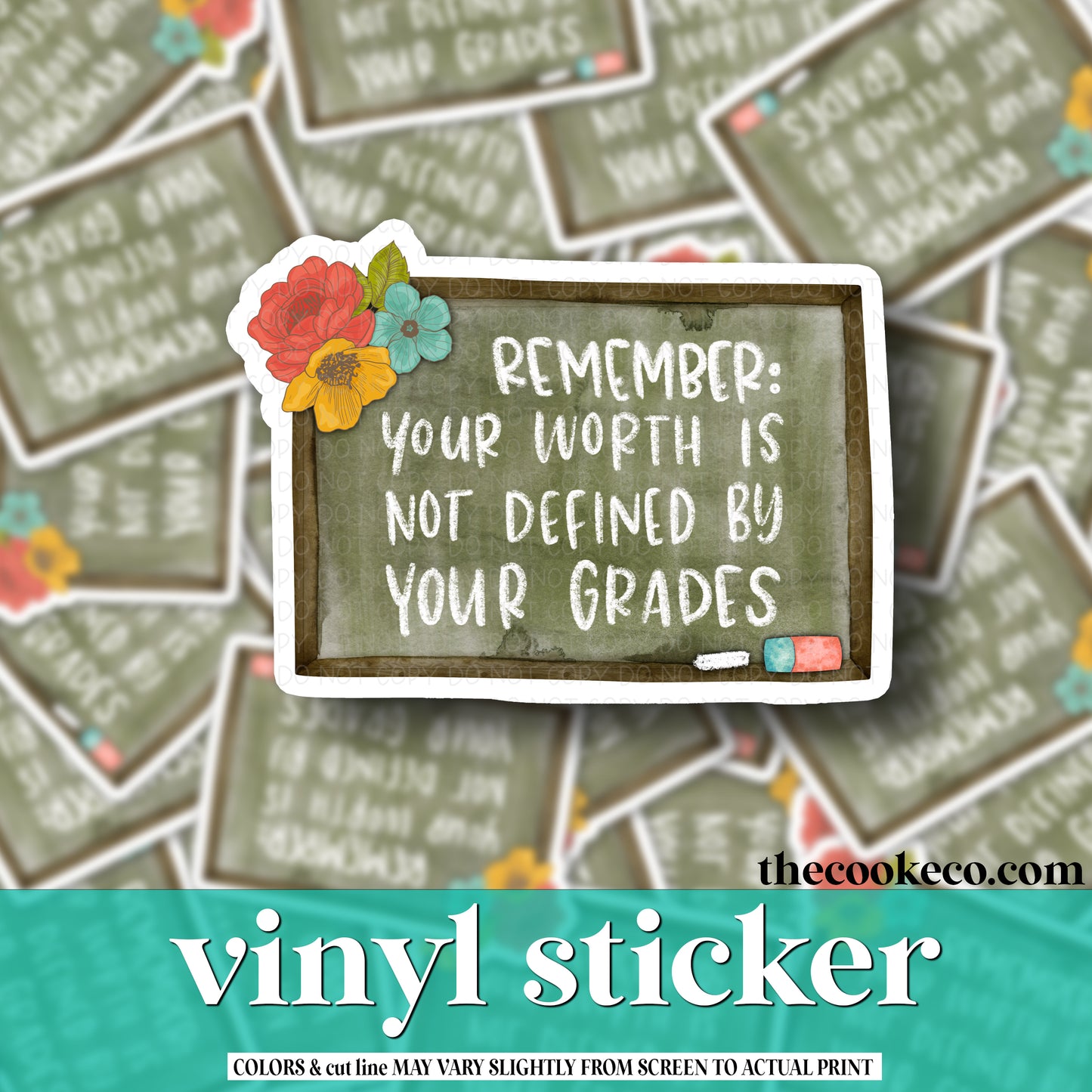 Vinyl Sticker | #V0773 - YOUR WORTH IS NOT DEFINED BY YOUR GRADES