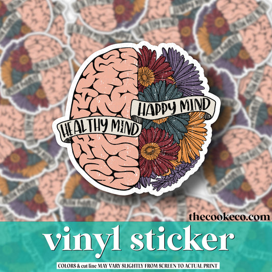 Vinyl Sticker | #V0830 - HEALTHY MIND HAPPY MIND