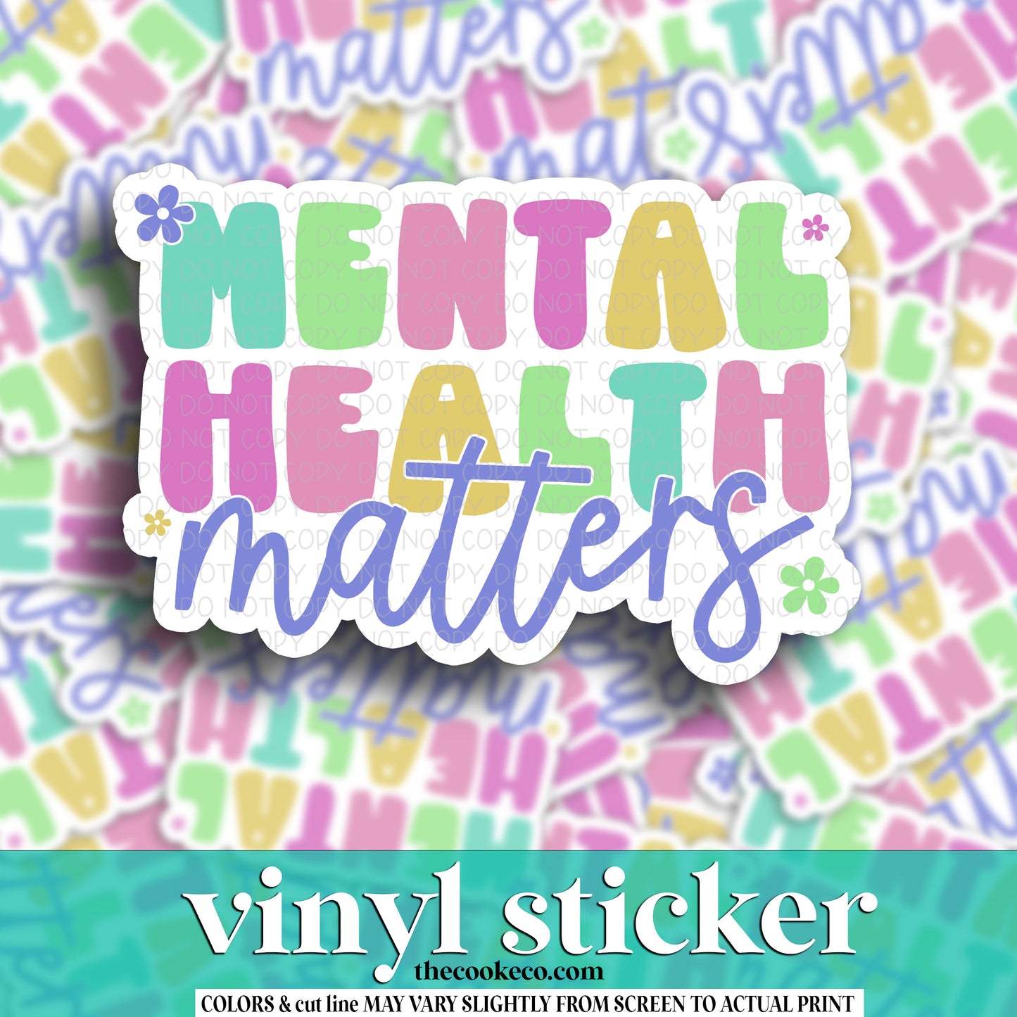 Vinyl Sticker | #V1031 - COLORFUL MENTAL HEALTH MATTERS