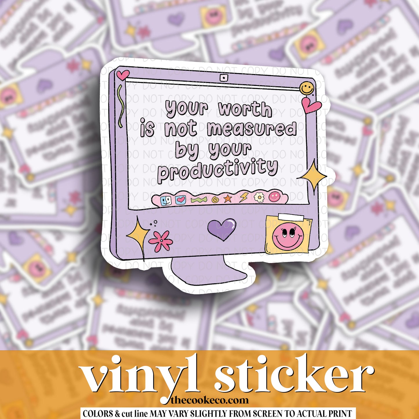Vinyl Sticker | #V1137 - YOUR WORTH IS NOT MEASURED BY YOUR PRODUCTIVITY