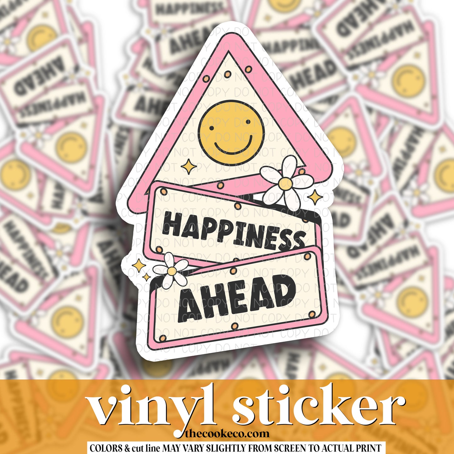 Vinyl Sticker | #V1213 - HAPPINESS AHEAD