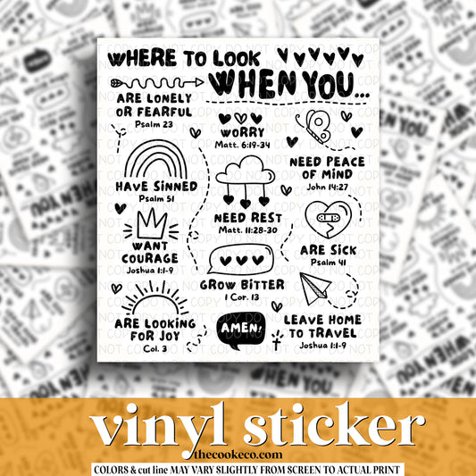 Vinyl Sticker | #V1236 - WHERE TO LOOK