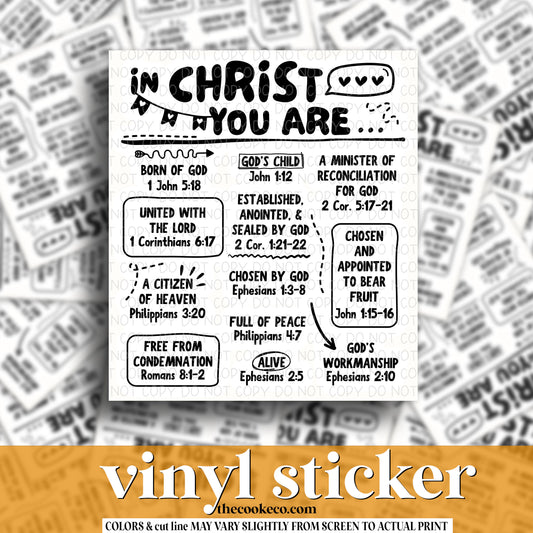 Vinyl Sticker | #V1239 - CHRIST YOU ARE...
