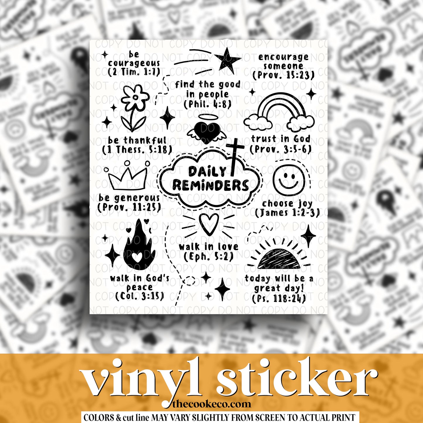 Vinyl Sticker | #V1240 - DAILY REMINDERS