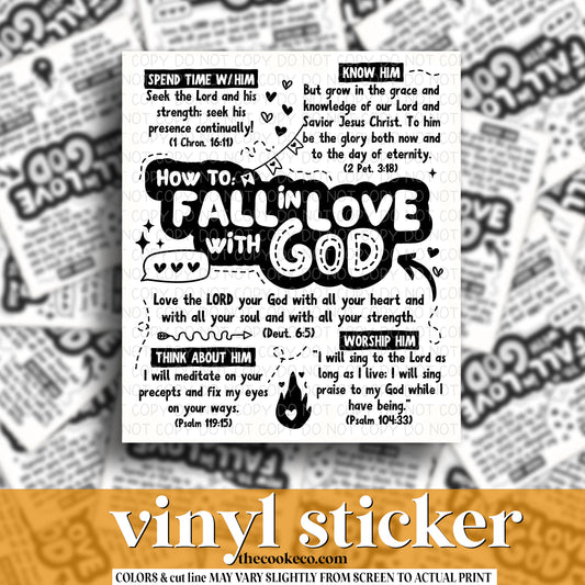 Vinyl Sticker | #V1242 - HOW TO FALL IN LOVE WITH GOD