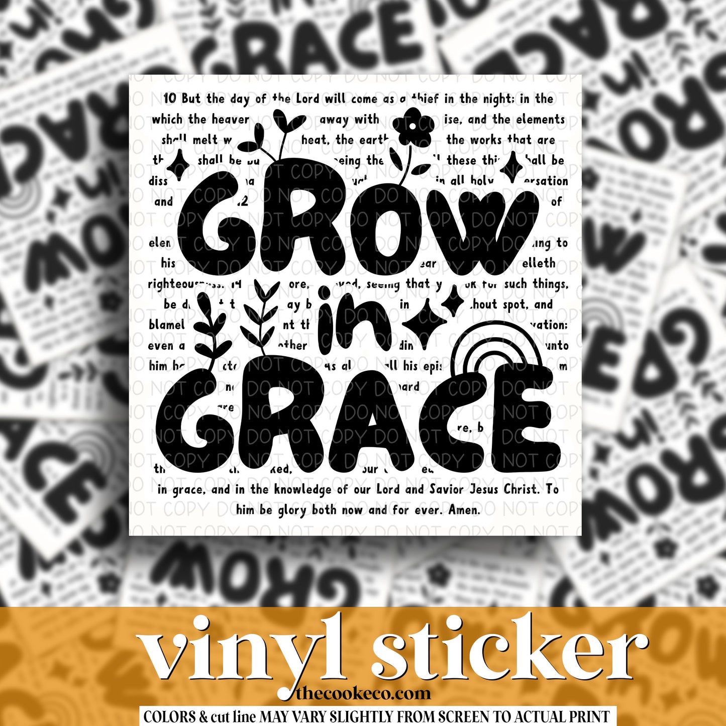 Vinyl Sticker | #V1243 - GROW IN GRACE