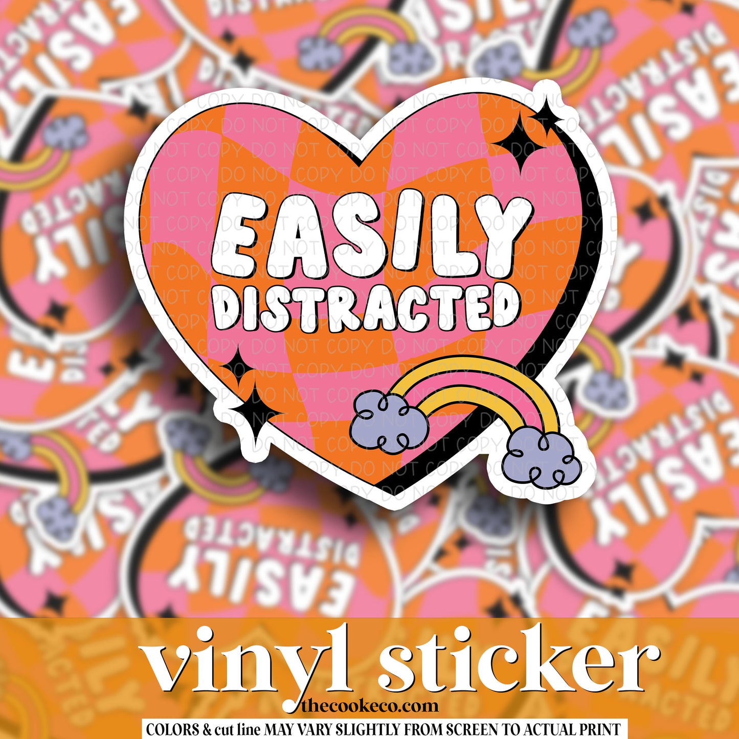 Vinyl Sticker | #V1092 - EASILY DISTRACTED HEART