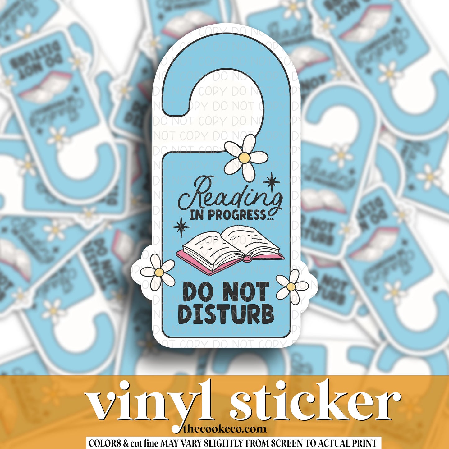 Vinyl Sticker | #V1178 - READING IN PROGRESS DO NOT DISTURB